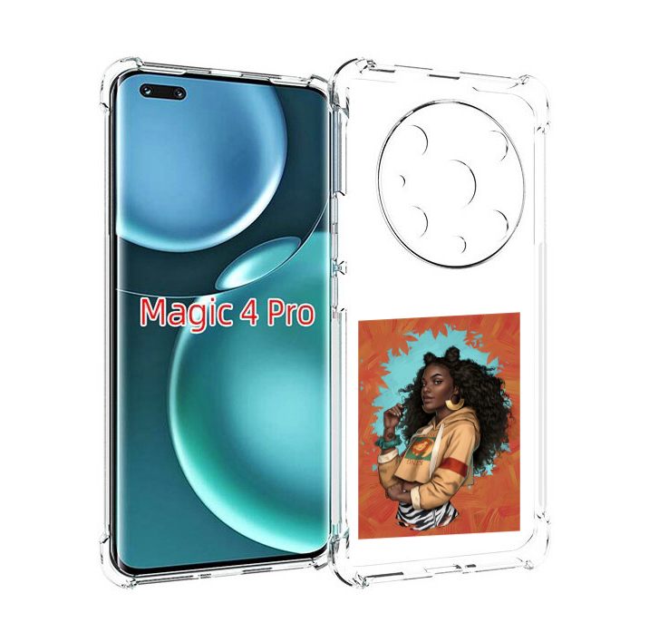 

Чехол MyPads темная-девушка женский для Honor Magic4 Pro, Прозрачный, Tocco