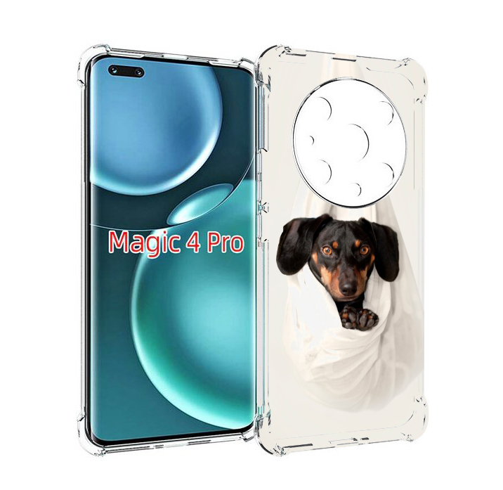 

Чехол MyPads такса собака для Honor Magic4 Pro, Прозрачный, Tocco