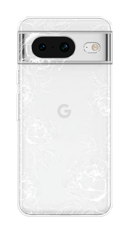 

Чехол на Google Pixel 8 "Розы графика", Черный;серый, 271550-2