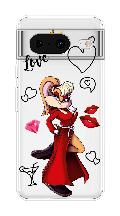 

Чехол на Google Pixel 8 "Rich Lola Bunny", Красный;бежевый;оранжевый, 271550-6