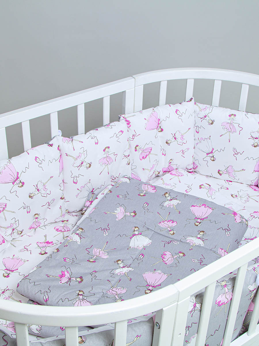 

Комплект для прямоугольной, овальной и круглой кроватки Sweet Baby Балеринки, 4 предмета