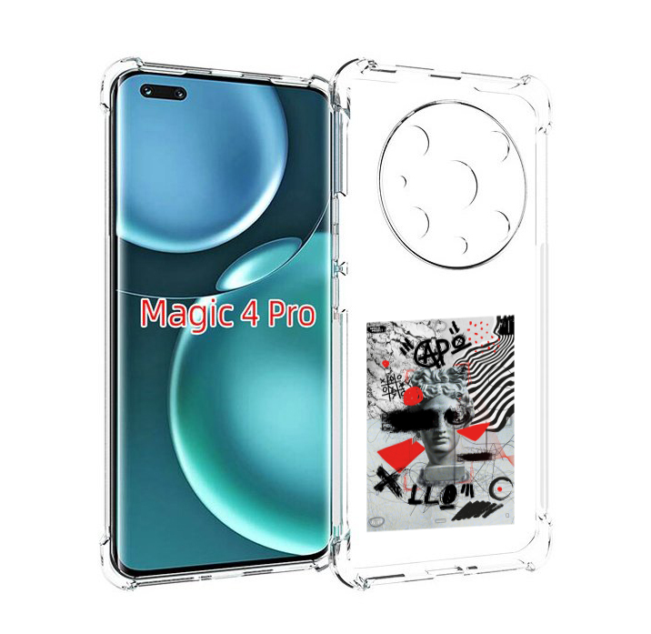 

Чехол MyPads стрит арт статуя для Honor Magic4 Pro, Прозрачный, Tocco