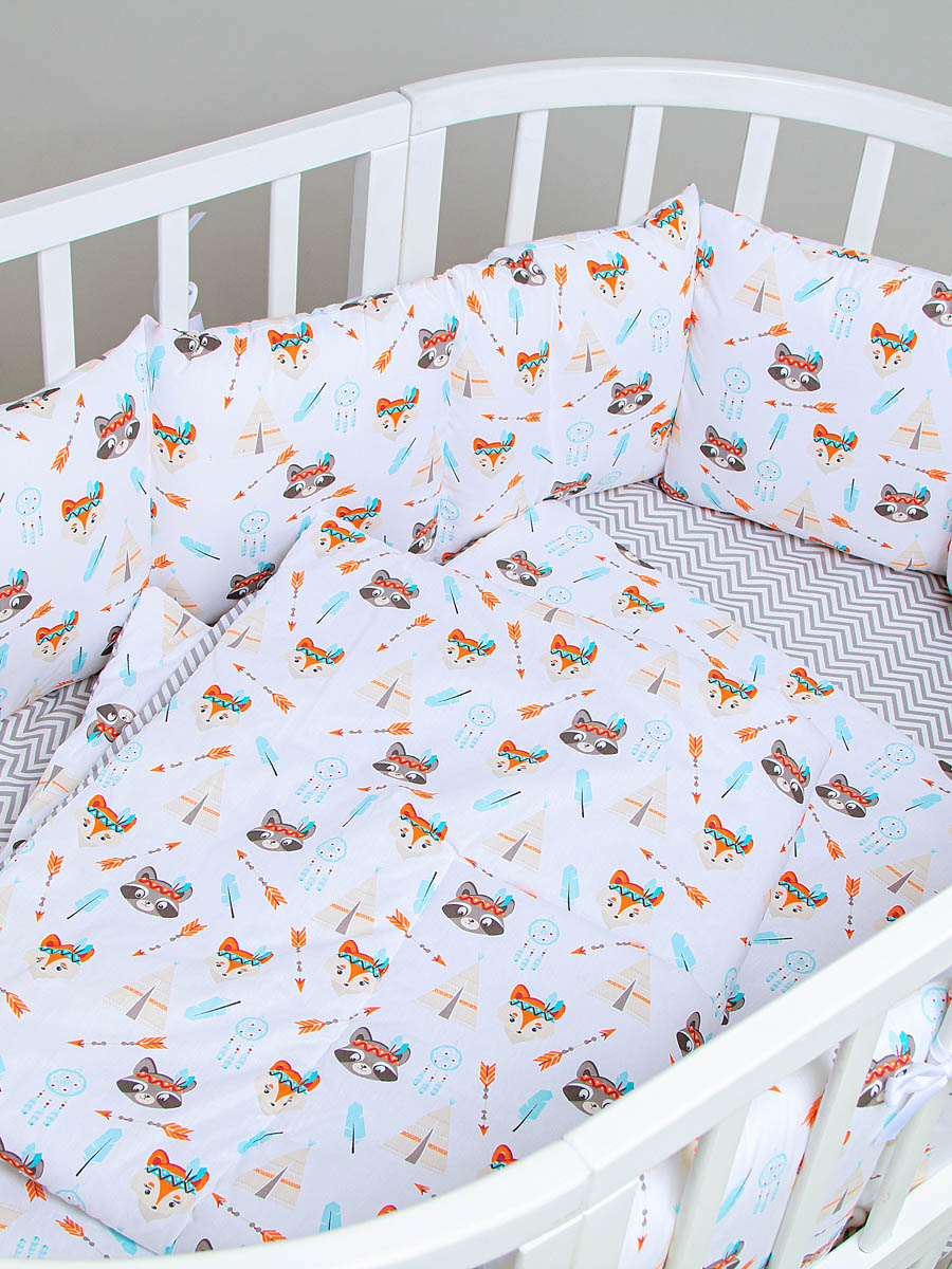 

Комплект для прямоугольной, овальной и круглой кроватки Sweet Baby Дружные Индейцы, 4 пр.