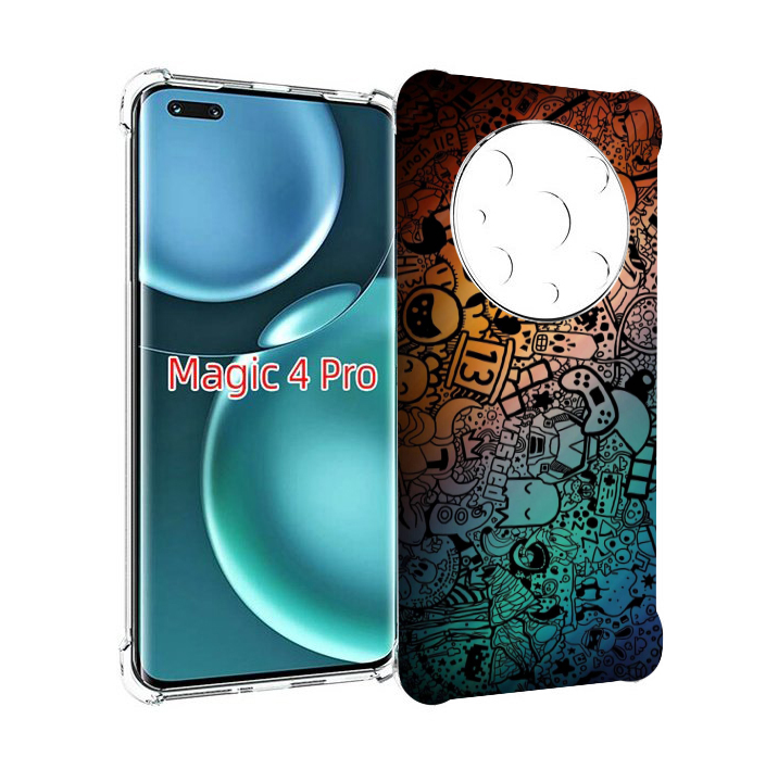 

Чехол MyPads стикеты в тени для Honor Magic4 Pro, Прозрачный, Tocco