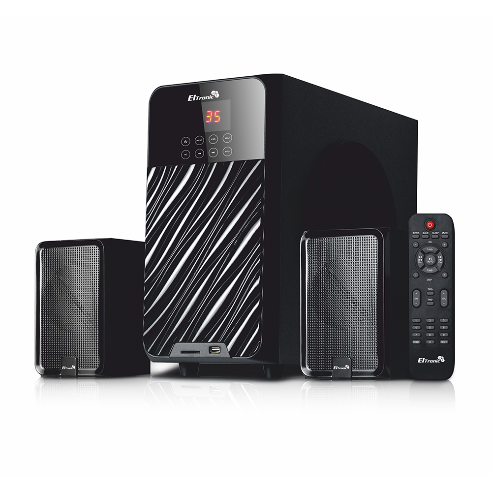 

Комплект акустических систем Eltronic 20-93 2.1 Black, 20-93