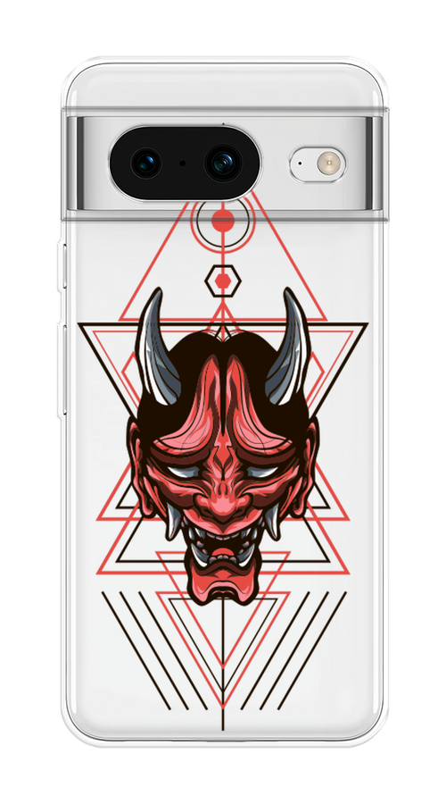 

Чехол на Google Pixel 8 "Hanya Oni mask", Серый;красный;черный, 271550-4