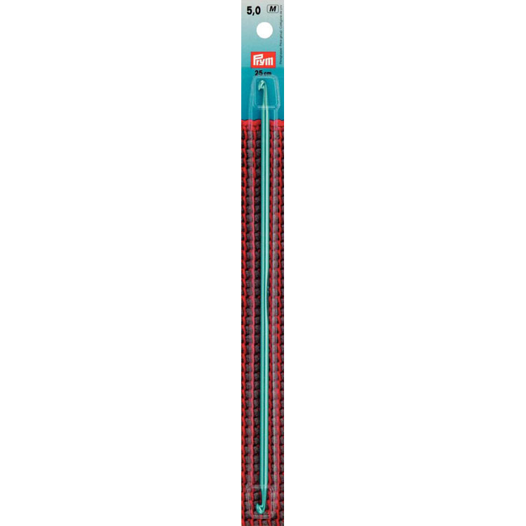 Крючок тунисский для вязания, PRYM, двухсторонний, 5мм, 25см, арт.195286