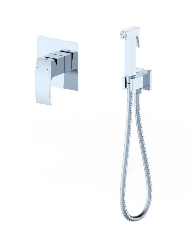 Гигиенический душ встраиваемый со смесителем Panta Vogue PT849009CR хром гигиенический душ со смесителем timo