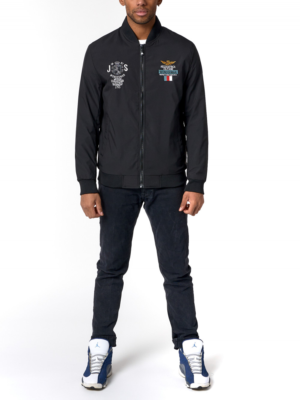 

Бомбер мужской NoBrand AD88609 черный XXL, AD88609