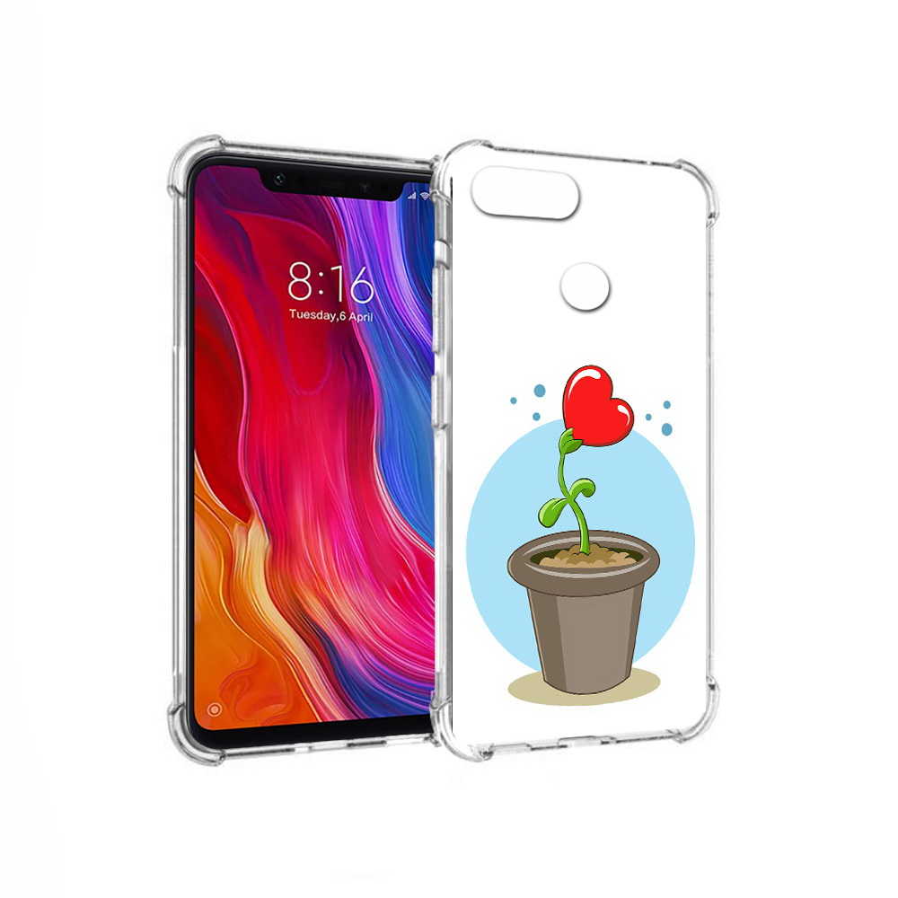 

Чехол MyPads Tocco для Xiaomi Mi 8 Lite Растение любви 14 февраля (PT119514.309.145), Прозрачный, Tocco