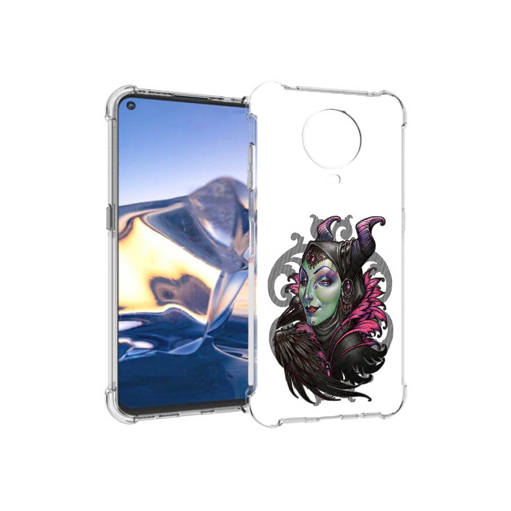 

Чехол MyPads Tocco для Nokia G10 зеленая девушка с вороном (PT171673.98.357), Tocco