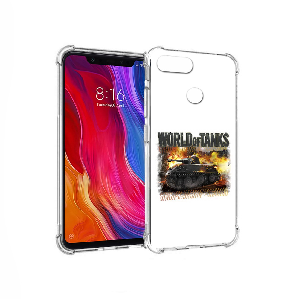 

Чехол MyPads Tocco для Xiaomi Mi 8 Lite Мир танков-2 (PT119514.309.118), Прозрачный, Tocco