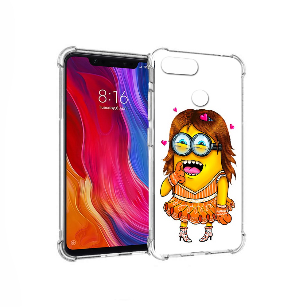 

Чехол MyPads Tocco для Xiaomi Mi 8 Lite Миньон девочка (PT119514.309.116), Прозрачный, Tocco