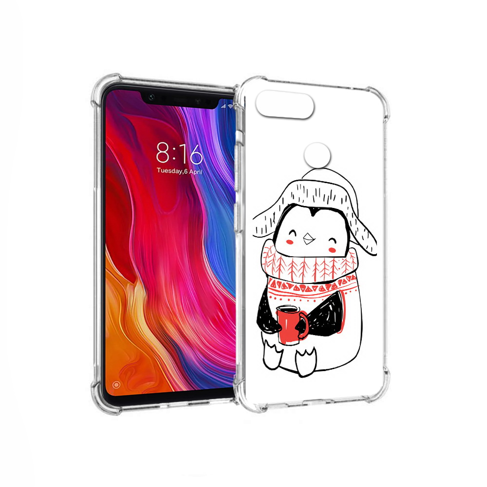 

Чехол MyPads Tocco для Xiaomi Mi 8 Lite Милый пингвин (PT119514.309.115), Прозрачный, Tocco