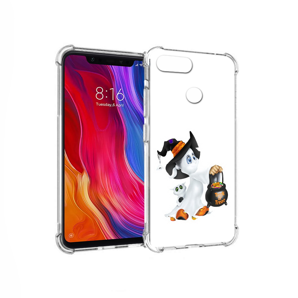 

Чехол MyPads Tocco для Xiaomi Mi 8 Lite Маленький призрак (PT119514.309.113), Прозрачный, Tocco