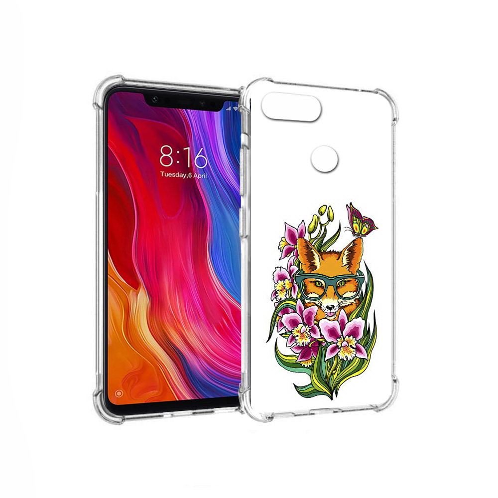 

Чехол MyPads Tocco для Xiaomi Mi 8 Lite Лиса в цветах (PT119514.309.108), Прозрачный, Tocco