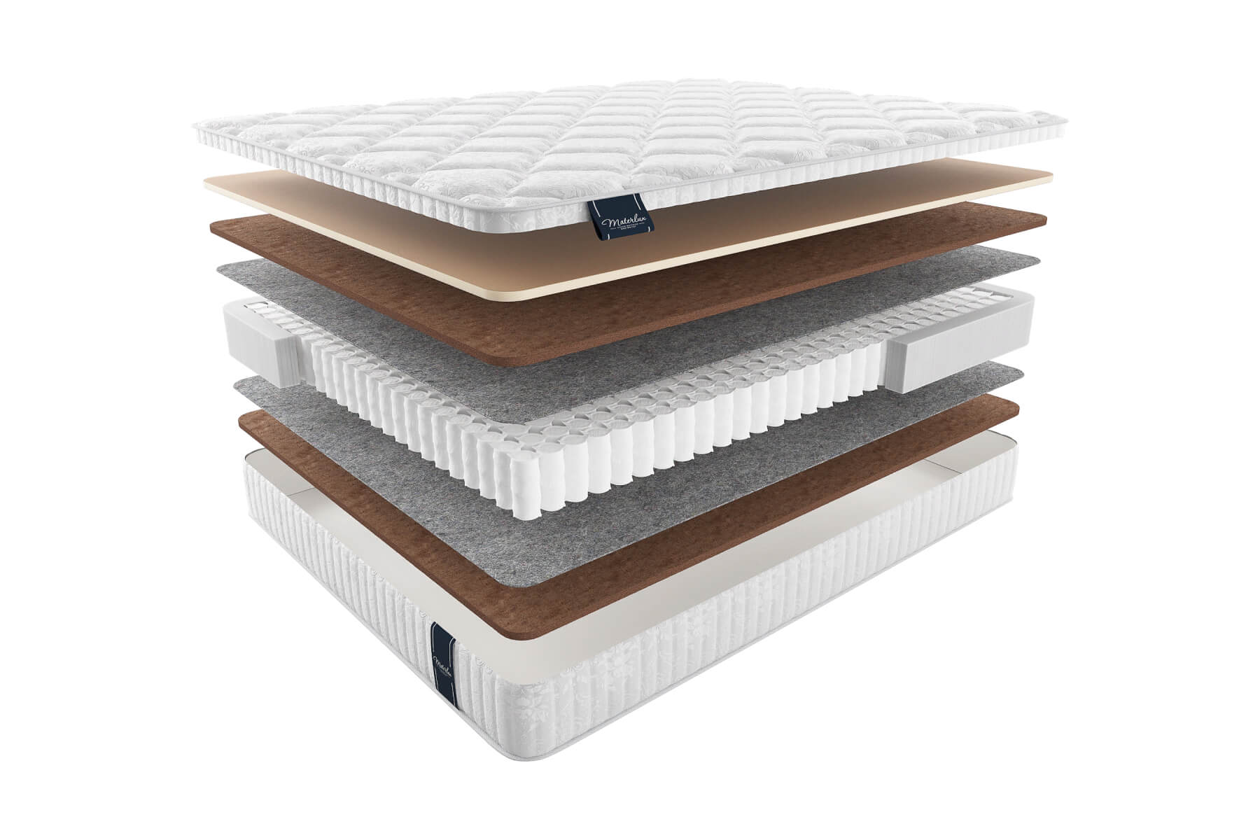 

Матрас MaterLux Ambra 80x190, Белый;коричневый, AMBRA