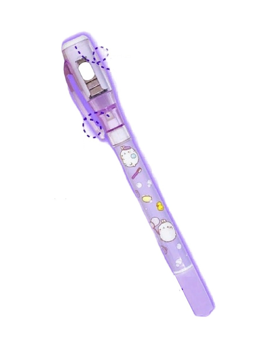 Ручка-шпион COSY с невидимыми чернилами+ультрафиолетовый фонарик+шариковая ручка фиолет