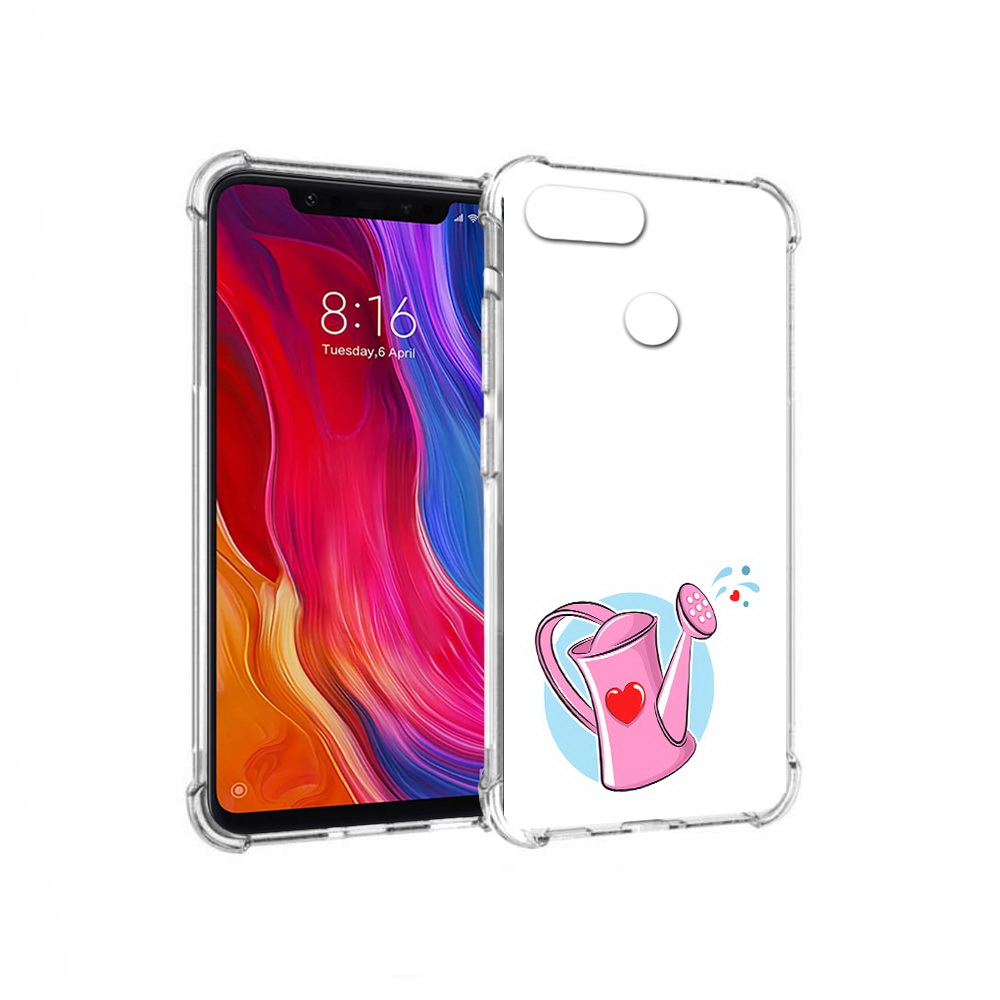 

Чехол MyPads Tocco для Xiaomi Mi 8 Lite Лейка любви 14 февраля (PT119514.309.103), Прозрачный, Tocco
