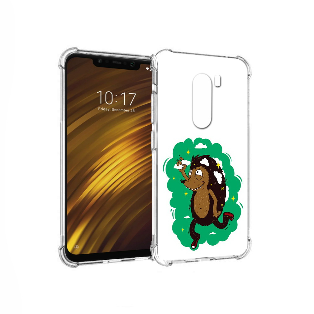

Чехол MyPads Tocco для Xiaomi Pocophone F1 Ежик в облаках (PT116503.308.77), Прозрачный, Tocco