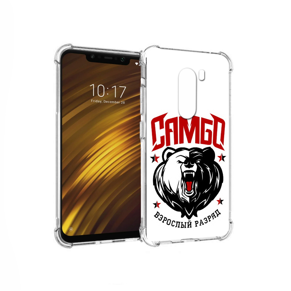 

Чехол MyPads Tocco для Xiaomi Pocophone F1 Единоборства Самбо медведь (PT116503.308.75), Прозрачный, Tocco