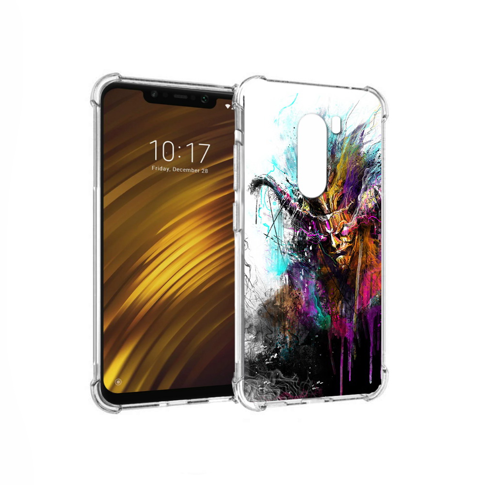 

Чехол MyPads Tocco для Xiaomi Pocophone F1 яркий дьявол (PT116503.308.709), Прозрачный, Tocco