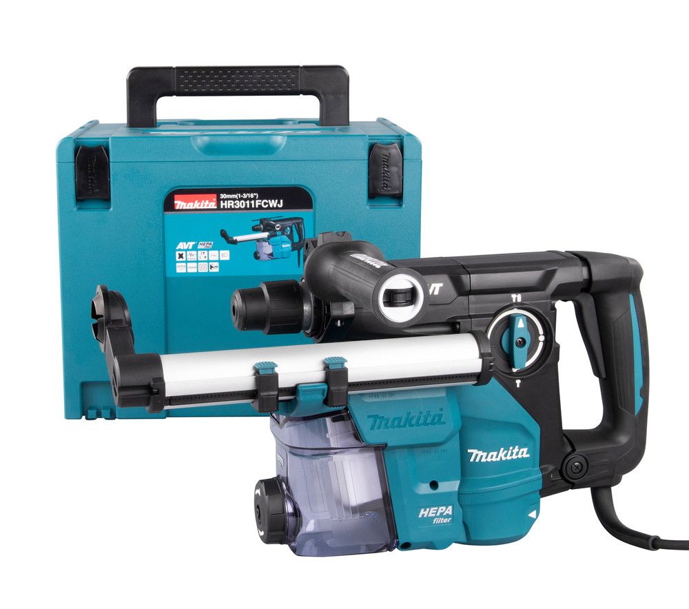 фото Перфоратор с системой пылеудаления makita hr3011fcwj