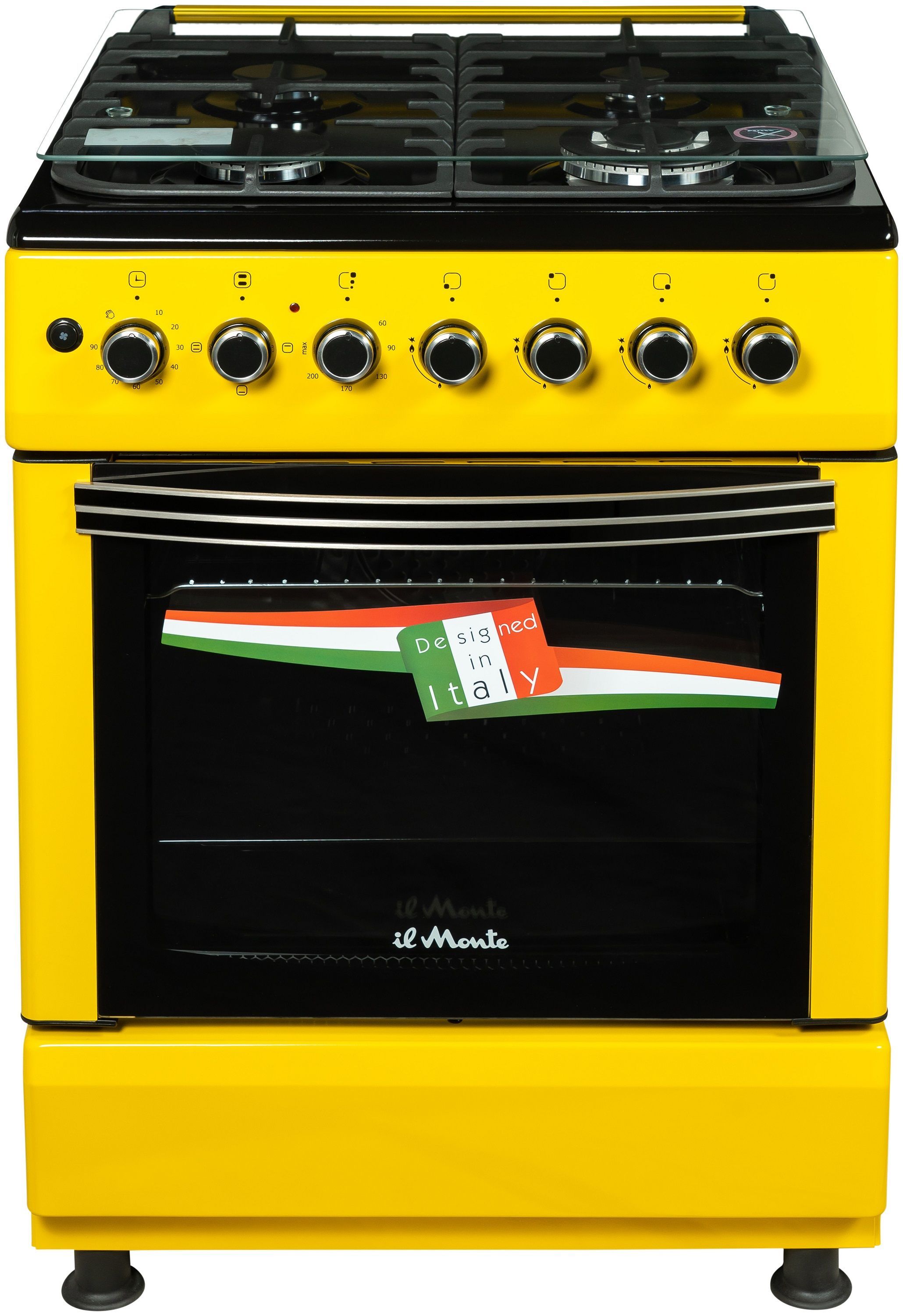 Комбинированная плита il Monte FO-GE 6012 LUXE желтая, черная