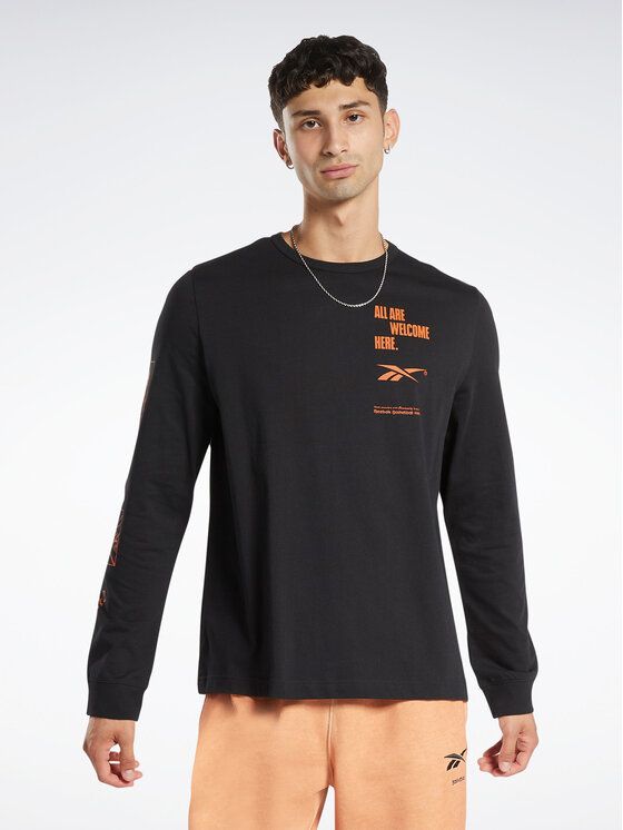 

Лонгслив мужской Reebok 0000301153306 черный M, 0000301153306