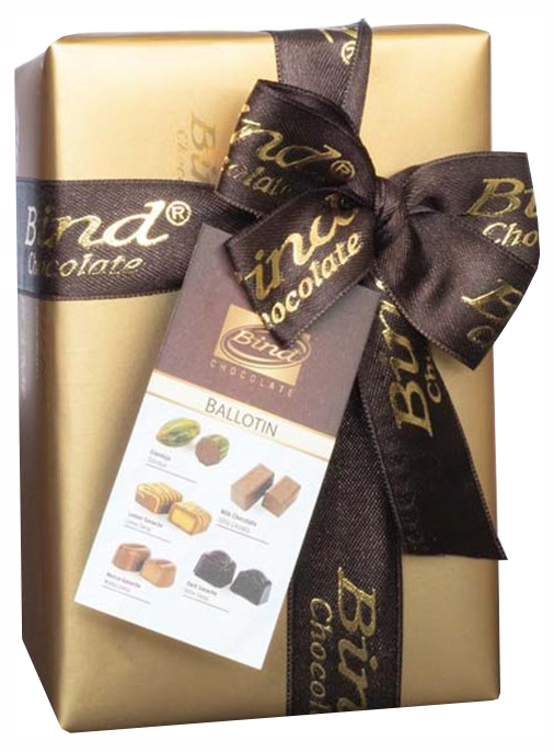 Набор шоколадных конфет Bind Chocolate в золотой подарочной упаковке 110 г