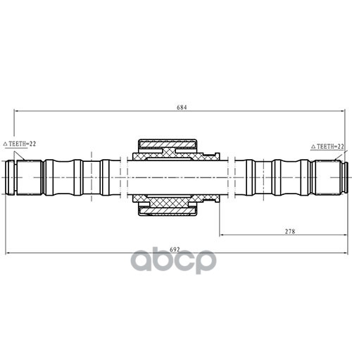 

Полуось Zikmar z88190r