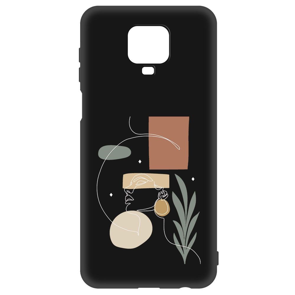 фото Чехол-накладка krutoff soft case элегантность для xiaomi redmi note 9s черный