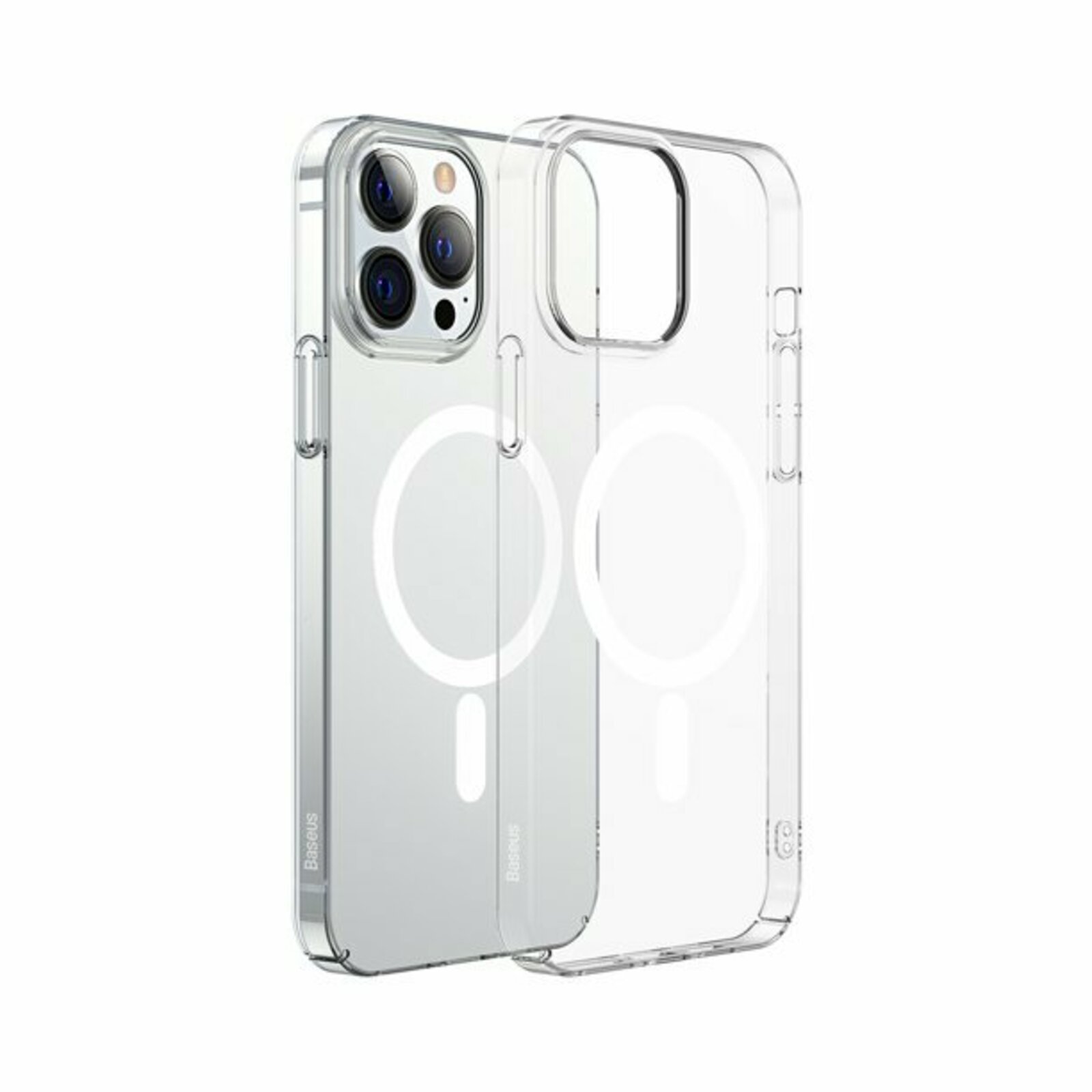 фото Чехол для iphone 13 pro baseus crystal magnetic case, бампер apple, накладка для смартфона