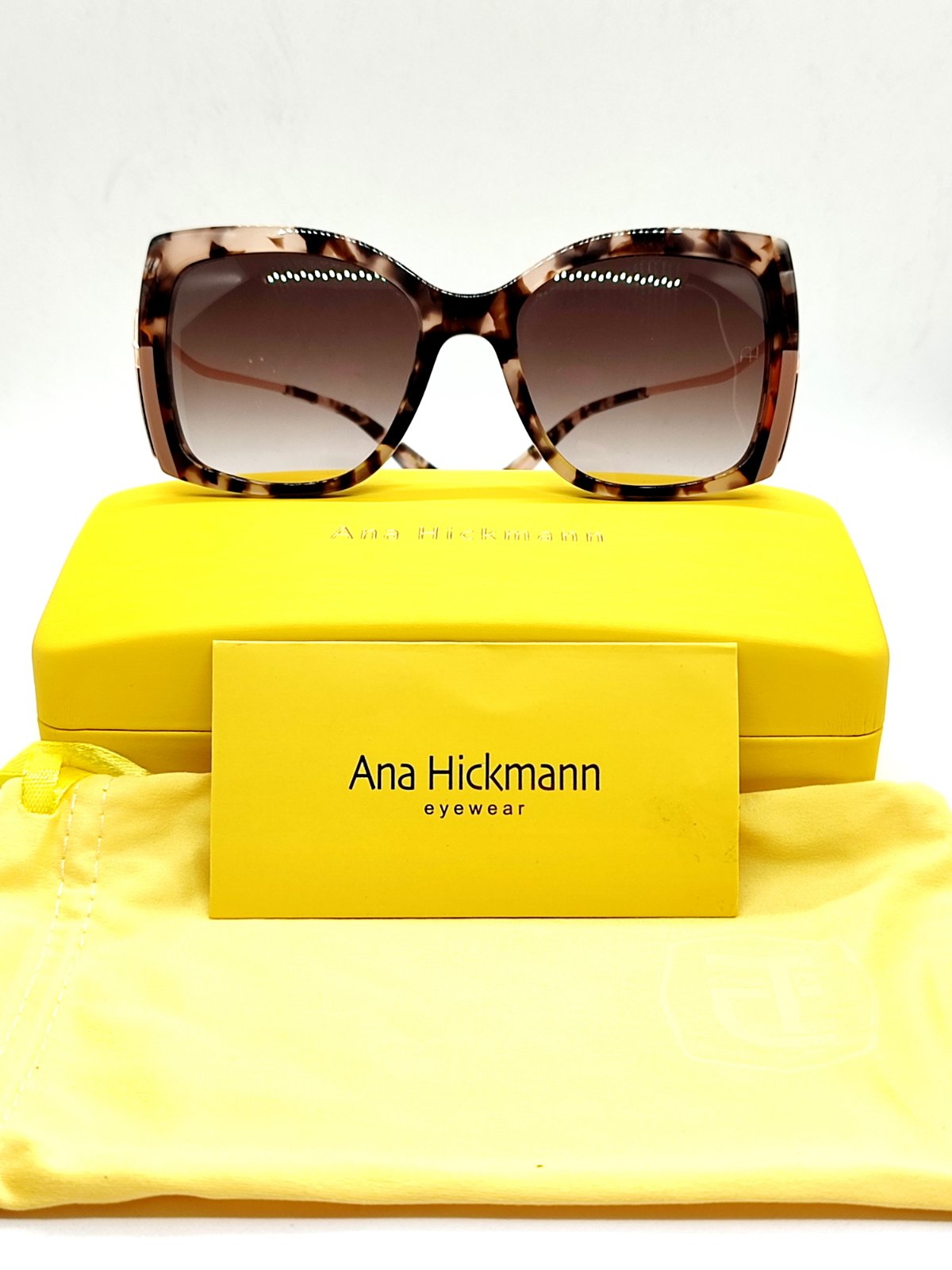 Солнцезащитные очки женские Ana Hickman AH9311P03, коричневые