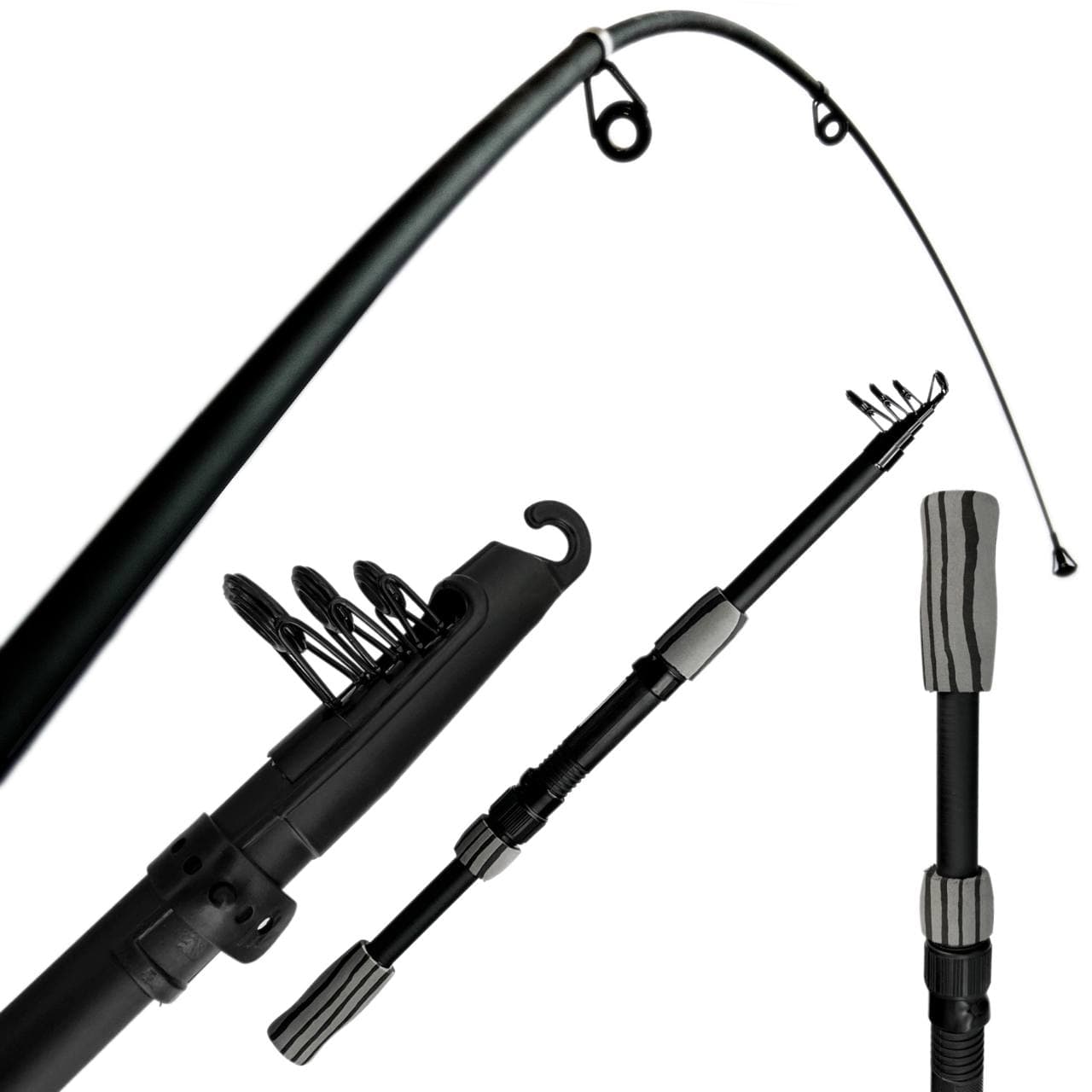 

Спиннинговое удилище телескопическое, 2.7 м (Черный)