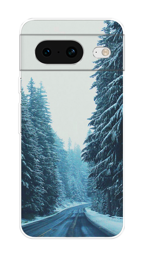 

Чехол на Google Pixel 8 "Зима 9", Бежевый;голубой;черный, 271550-2