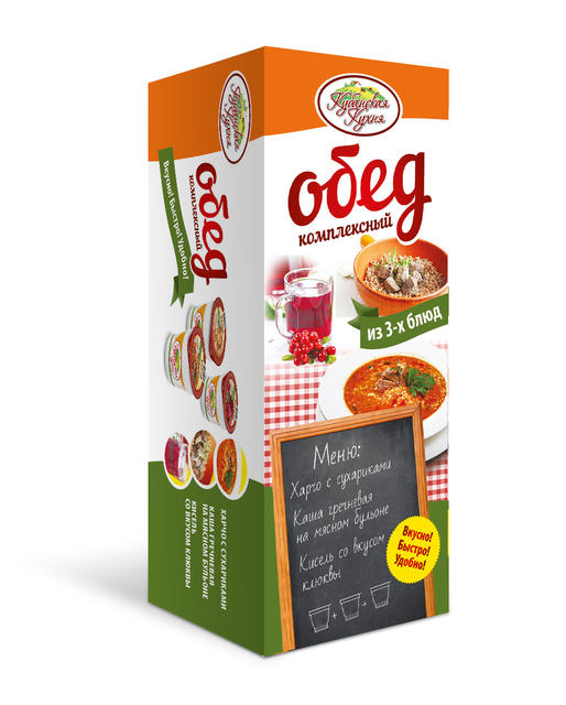 

Комплексный обед №3 "Кубанская кухня" (3стакана/125г)/ 1 шт, Комплексный обед № 3