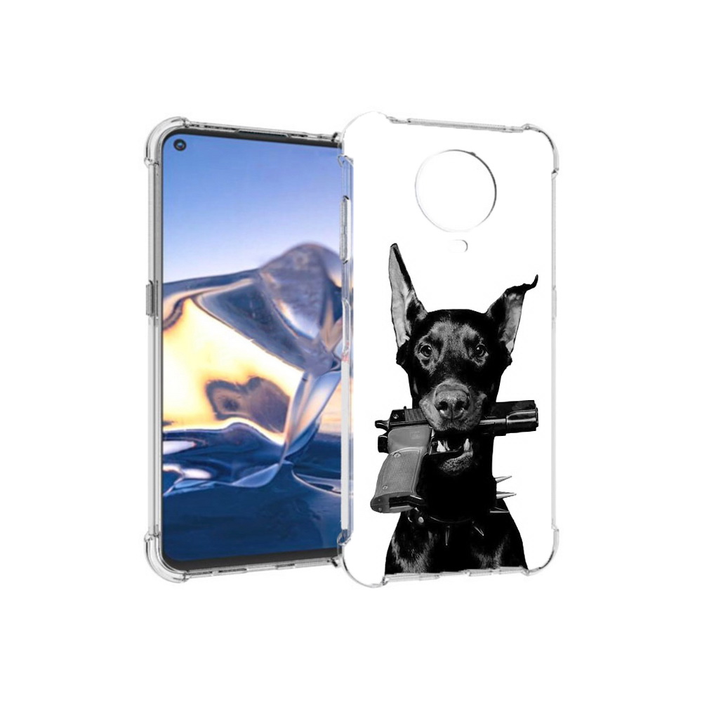 

Чехол MyPads Tocco для Nokia G10 доберман с пистолетом (PT171673.98.331), Tocco