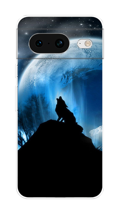 

Чехол на Google Pixel 8 "Волк 2", Синий;черный;белый, 271550-1