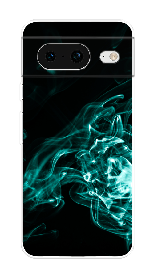

Чехол на Google Pixel 8 "Дым", Бирюзовый;черный;голубой, 271550-3