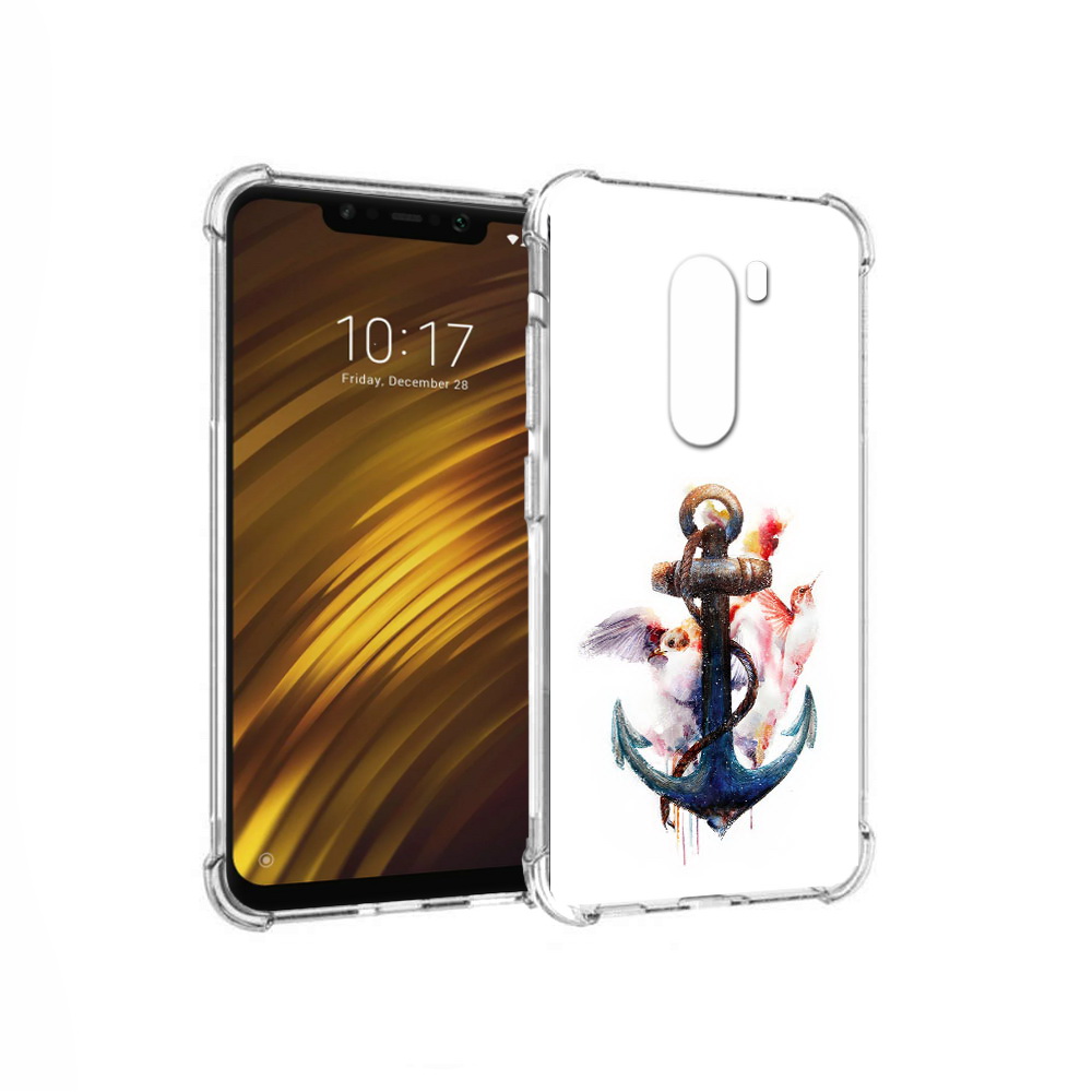 

Чехол MyPads Tocco для Xiaomi Pocophone F1 якорь с птицами (PT116503.308.703), Прозрачный, Tocco