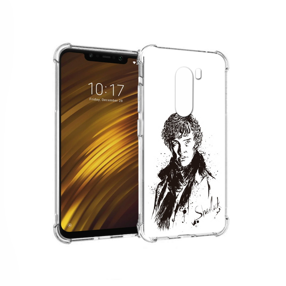 

Чехол MyPads Tocco для Xiaomi Pocophone F1 шерлок холмс портрет (PT116503.308.698), Прозрачный, Tocco