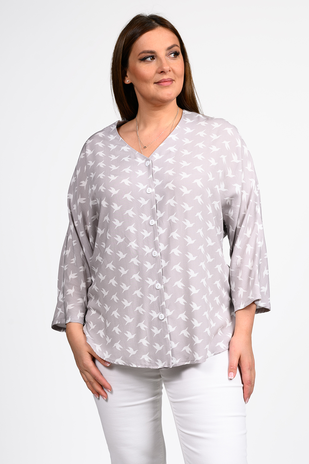 

Блуза женская SVESTA C2944/3 серая 54 RU, Серый, C2944/3