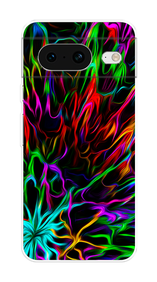 

Чехол на Google Pixel 8 "Разноцветные разводы", Голубой;зеленый;оранжевый, 271550-3