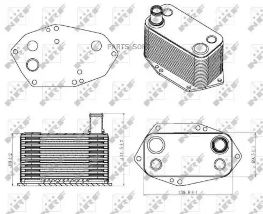 

NRF '31307 Кулер масл.BMW 530d E39 09/2000> 1шт