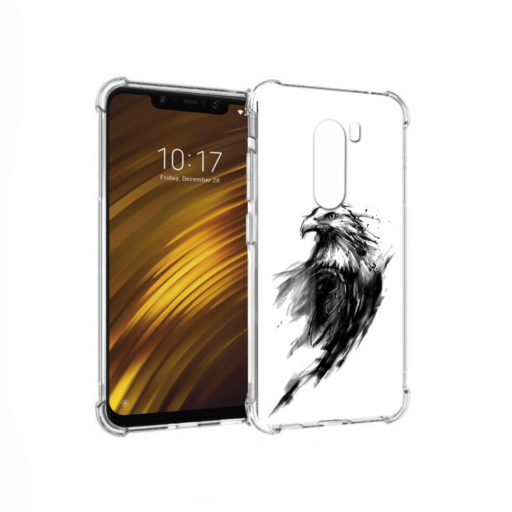 

Чехол MyPads Tocco для Xiaomi Pocophone F1 чб птица (PT116503.308.670), Прозрачный, Tocco