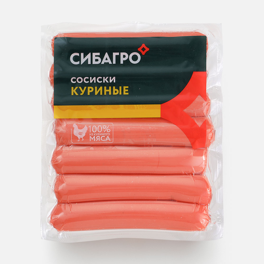

Сосиски Сибагро Куриные вареные 420 г