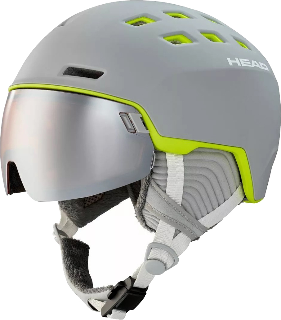 фото Горнолыжный шлем head rachel с визором grey/lime (20/21) (m/l)