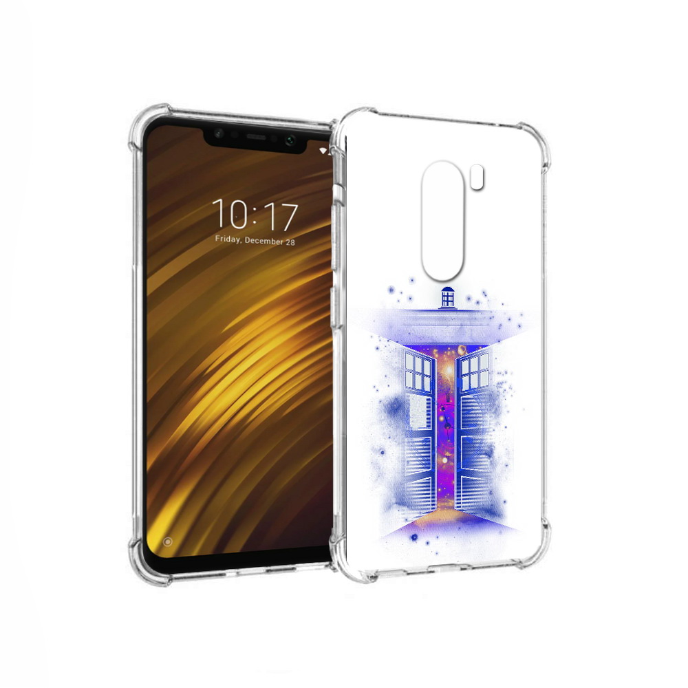 

Чехол MyPads Tocco для Xiaomi Pocophone F1 фиолетовый уголок абстракция (PT116503.308.659), Прозрачный, Tocco