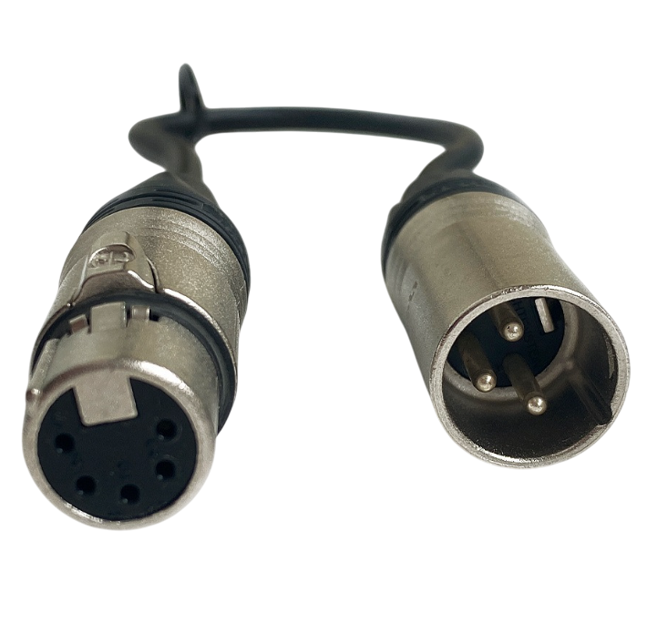 

Кабель аудио 1xXLR - 1xXLR GS-PRO XLR5F-XLR3M black 0.2m, Черный, XLR5F-XLR3M black